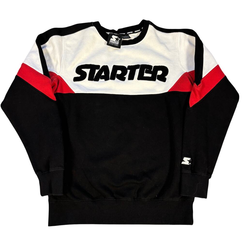 y2k 2000s style Starter color block crewneck mens Medium pullover sportswear
